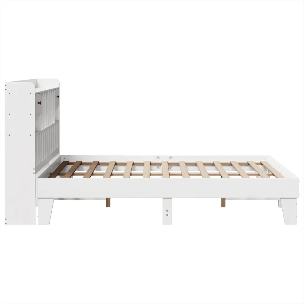 Letto senza Materasso Bianco 140x200 cm Legno Massello di Pino