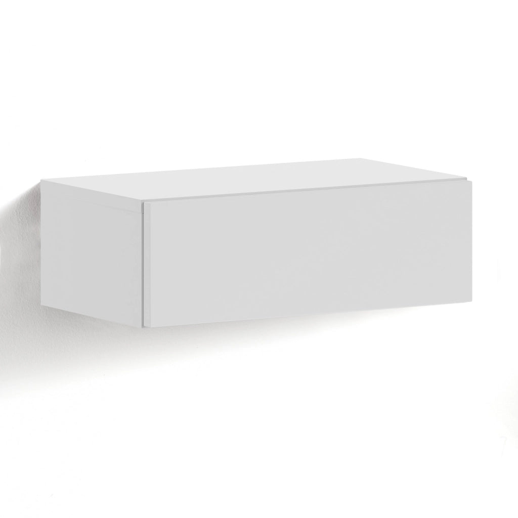 Comodino sospeso bianco cm. H.15 x L.45 x P.26