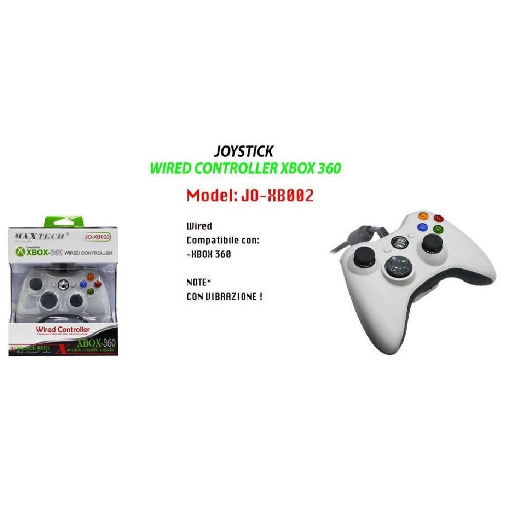 Trade Shop - Joystick Controller Con Filo Cavo Usb Xbox 360 Wired Joypad Jo-xb002 Compatibile -