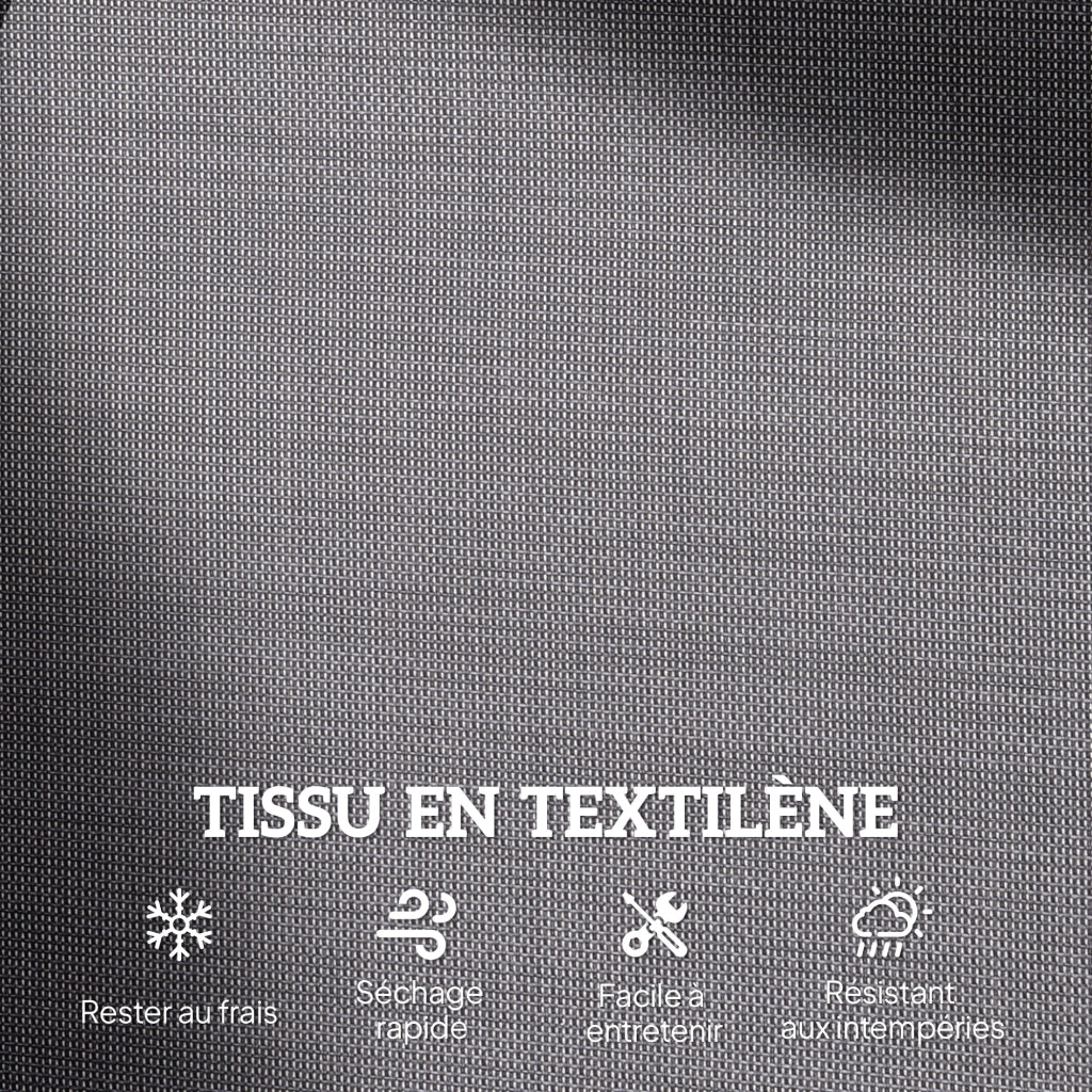 Divano da Giardino 2 Posti con Braccioli ¨C Minimal ¨C Tessilene Grigio