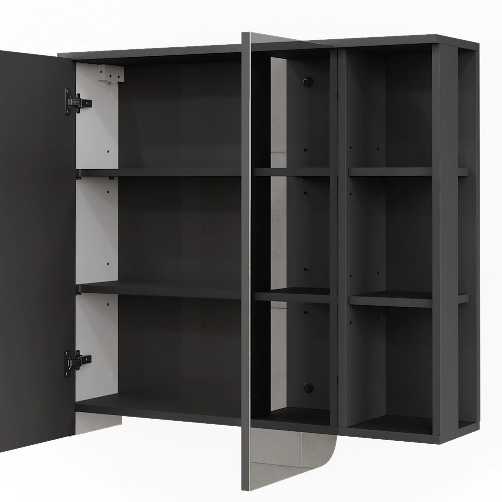 Vicco Mobile a specchio Antracite/bianco 80 x 75 cm