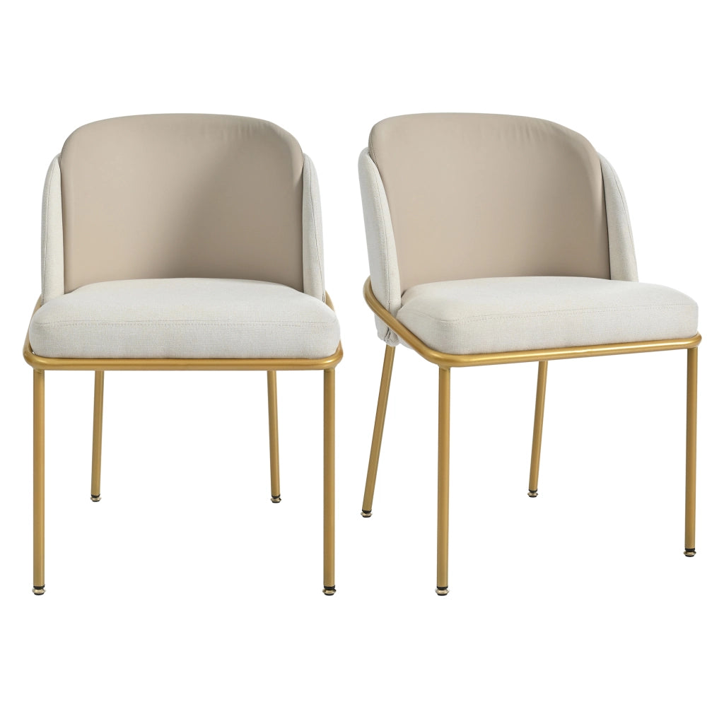 Sedie da Pranzo Moderne con Gambe Inclinate ¨C MINIMAL ¨C Beige, Set 2 Pezzi