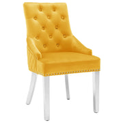 Sedie da Pranzo 2 pz Giallo in Velluto 337024