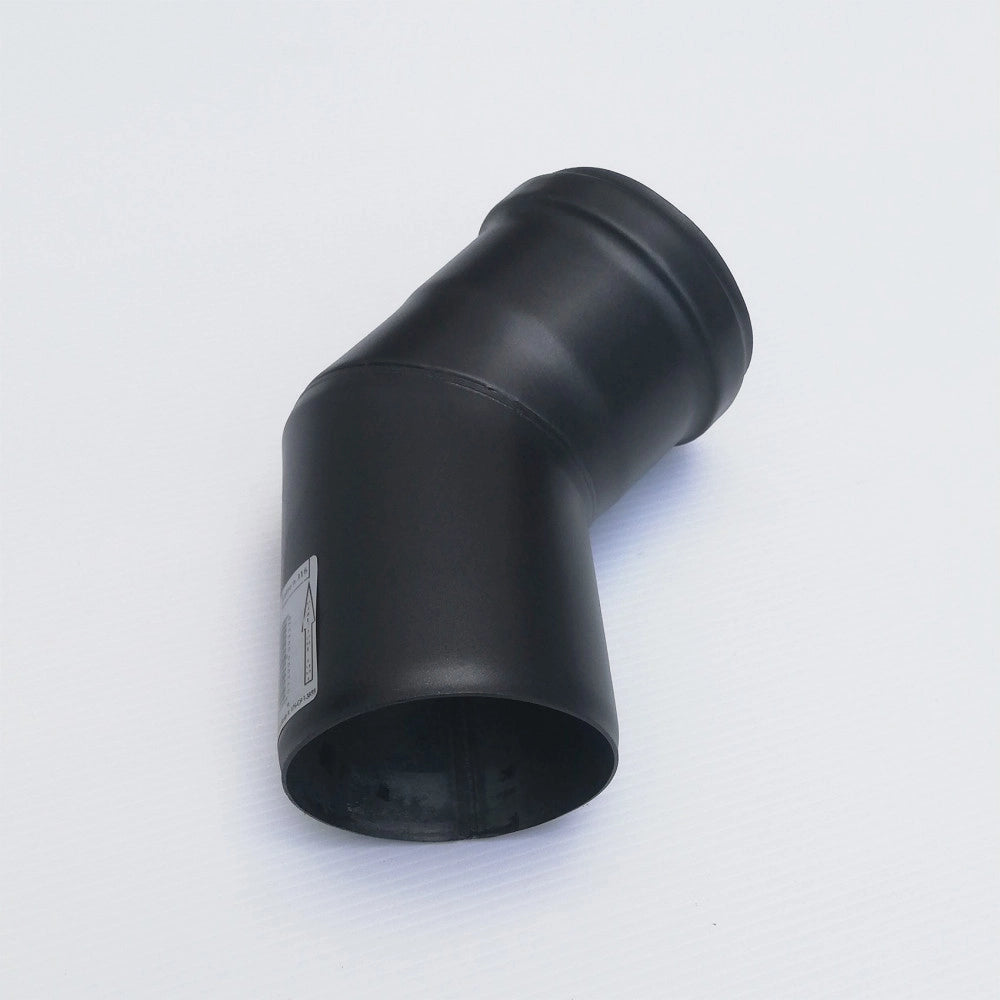Curva gomito nero pellet a 45° da 100mm