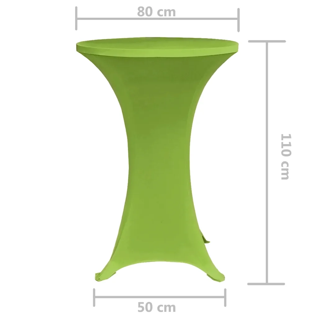 Copertura Elastica per Tavolo 2 pezzi 80 cm Verde CFW1130340