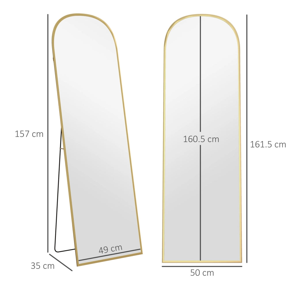 Specchio Moderno ¨C Minimal ¨C Oro Lega Alluminio 50x170cm