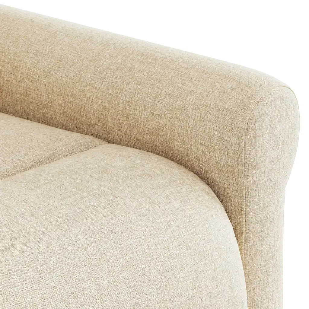 Poltrona | Sedia Relax Reclinabile in Tessuto Crema