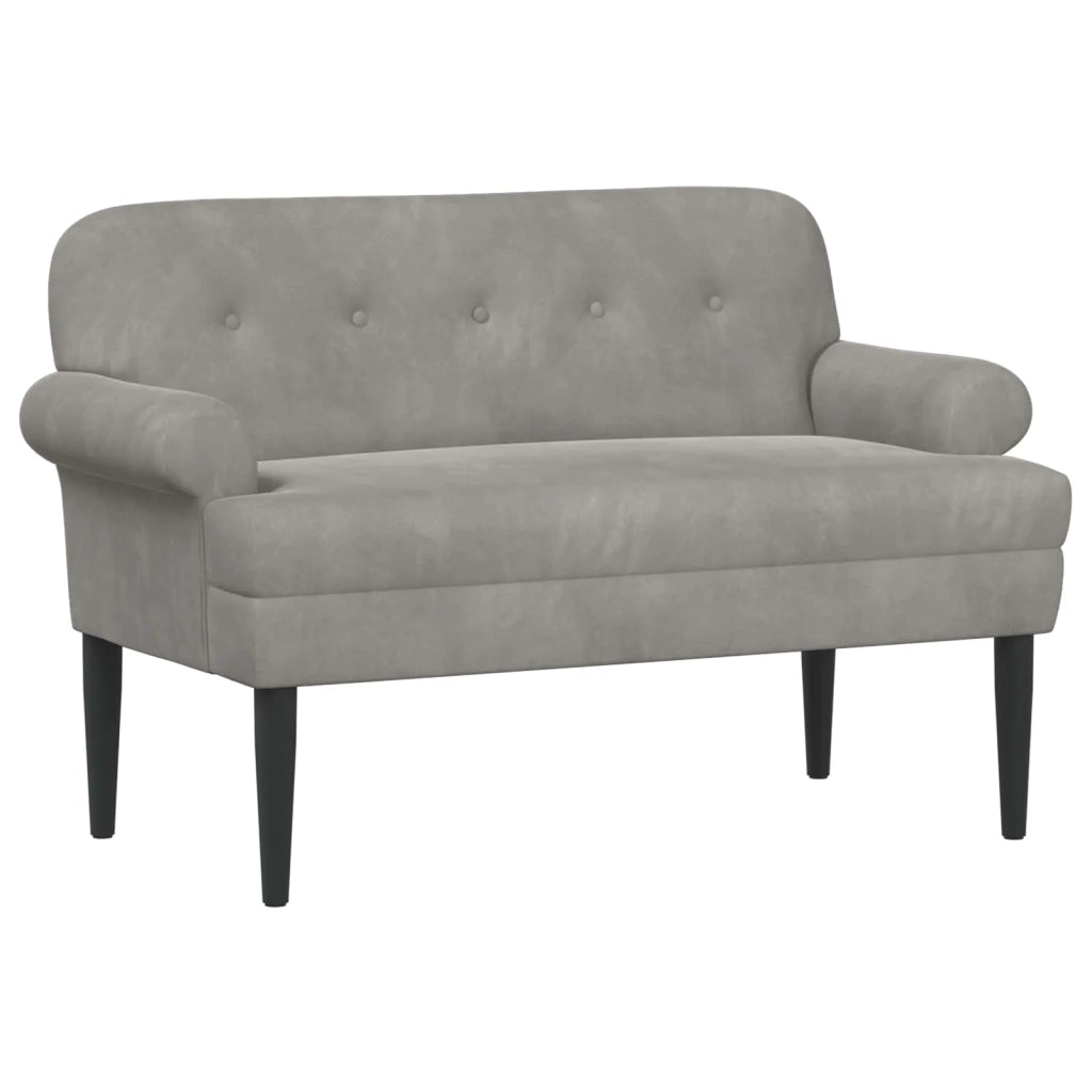 Loveseat con bottoni imbottiti Grigio Chiaro 120 x 66 x 78 cm 42041828