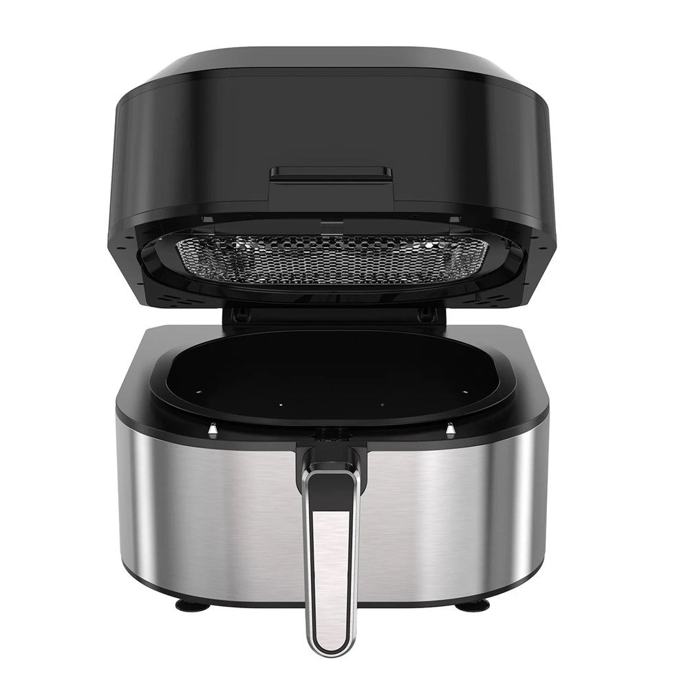 Trade Shop - Friggitrice Ad Aria 5,5 Litri 1500 Watt Con Luce Oblò Schermo Touch Digitale A Colori -