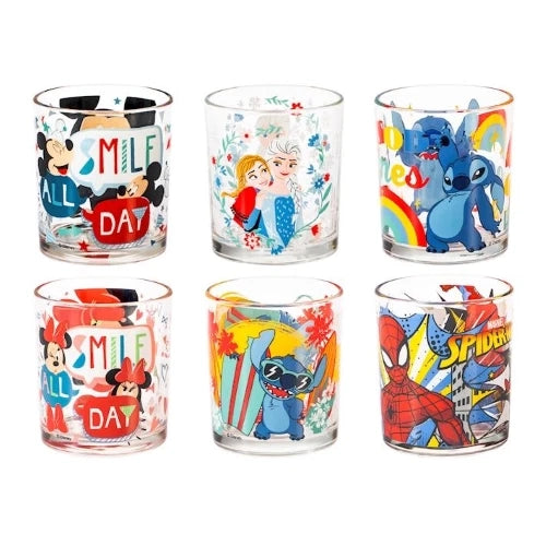 set 6 bicchieri disney fantasie assortite 25cl