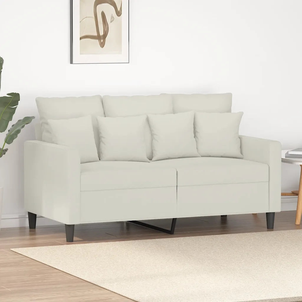 Divano a 2 Posti crema 120 cm in Velluto 359301