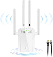 Ripetitore WiFi 1200 Mbit/s Dual-Band con 4 Antenne e 2 Porte LAN