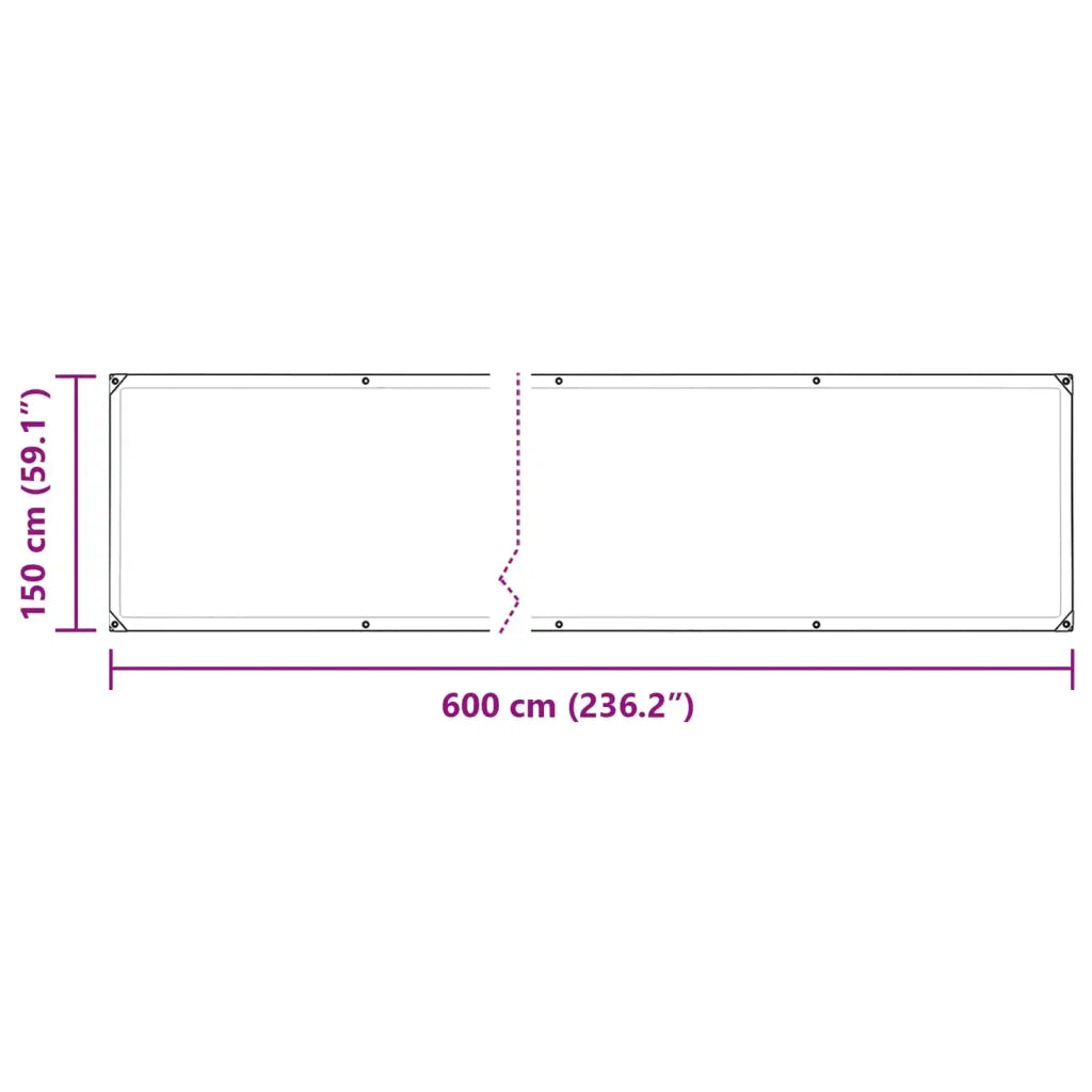 Tarp Trasparente 6 x 1,5 m PE 42038934