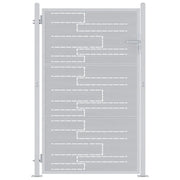 Cancello da giardino Argento 85 x 120 cm Acciaio inossidabile CFW1094076