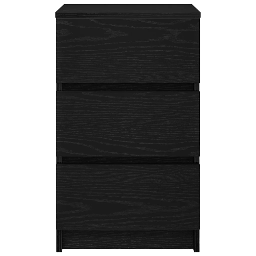 Comodini con 3 Cassetti 2 pz Nero 39x35x65 cm 861340