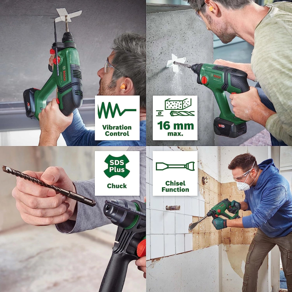 MARTELLO PERFORATORE A BATTERIA BOSCH 18V UNIVERSAL HAMMER