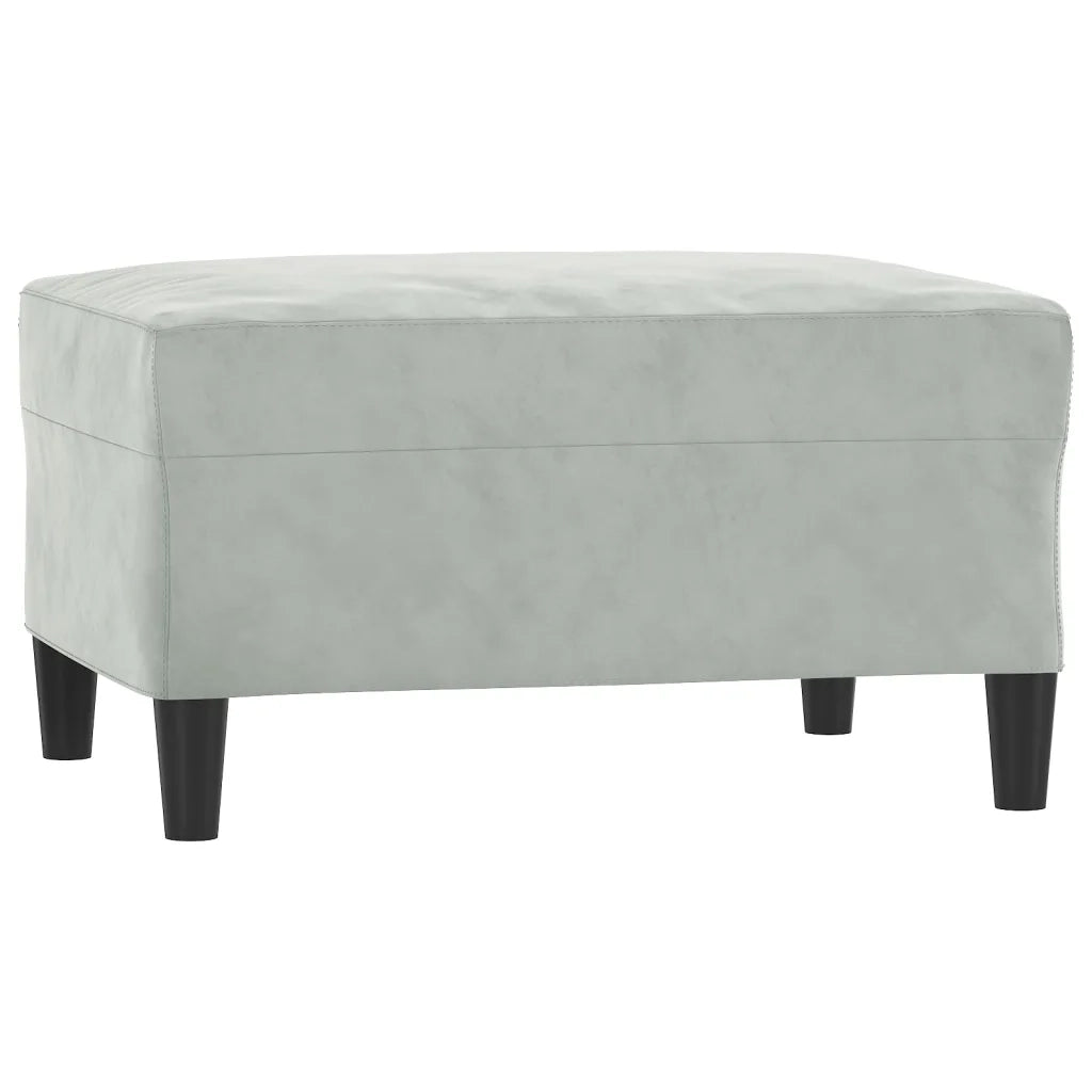 Set di Divani 4 pz con Cuscini Grigio Chiaro in Velluto 3202200