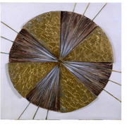 Quadro legno oro quadro cm 80x3x80