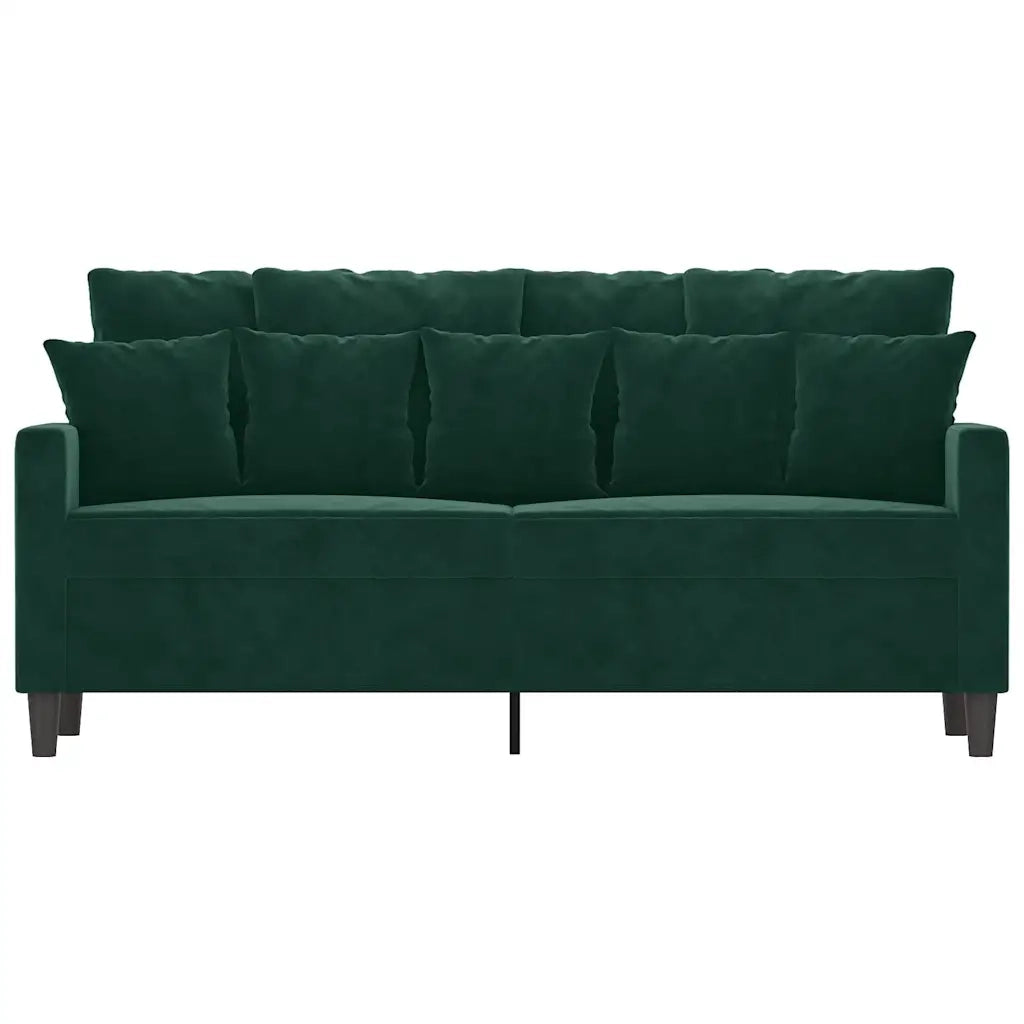 Divano a 2 Posti-Sofa 2 Posti Verde Scuro 140 cm in Velluto 646688
