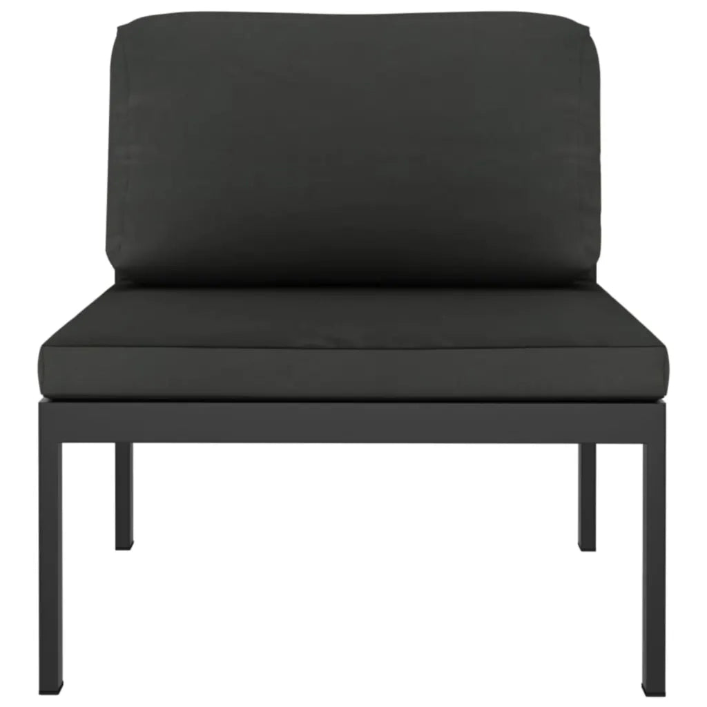 Set Divani da Giardino 6 pz con Cuscini in Alluminio Antracite 3107802