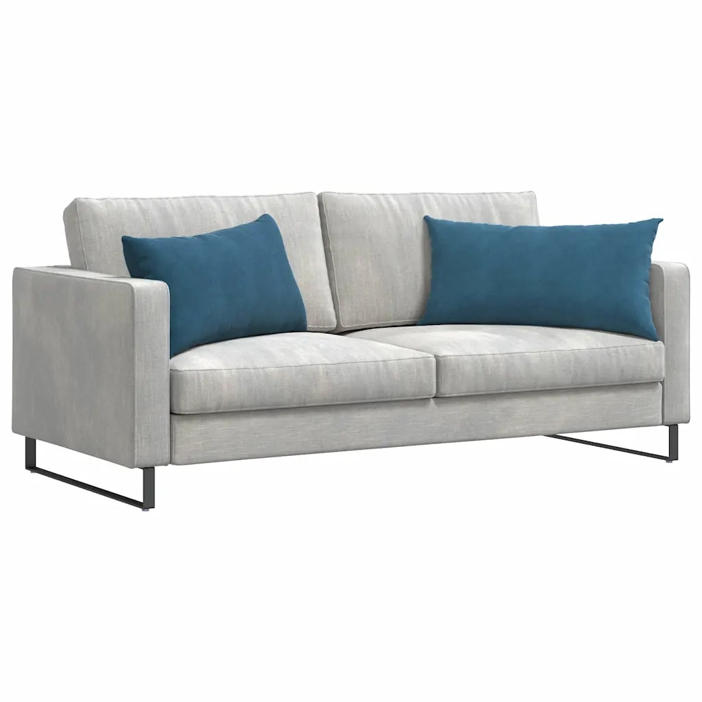 Cuscini da Divano 2 pz-Set di 2 Cuscini per Sofa Blu 80 x 40 cm Tessuto in Cords 549515