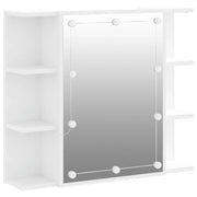 Mobile a Specchio con LED-Armadietto a Specchio Bianco 70x16,5x60 cm