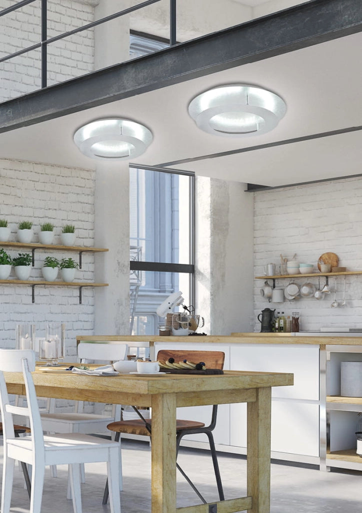Plafoniera LED Candellux Merle 50cm argento 24W calda