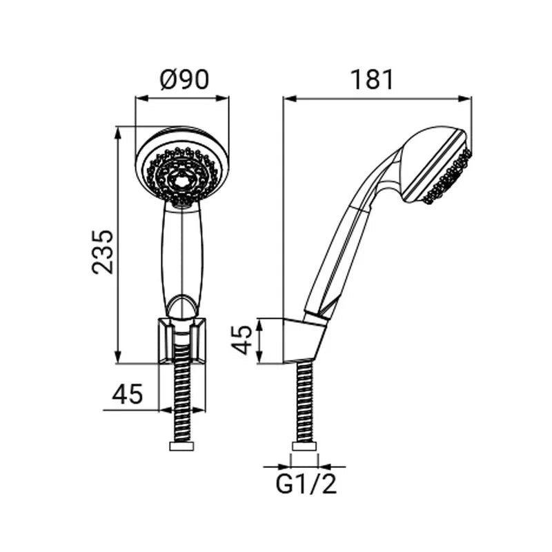 Duplex serie roby cromato, a 2 getti
