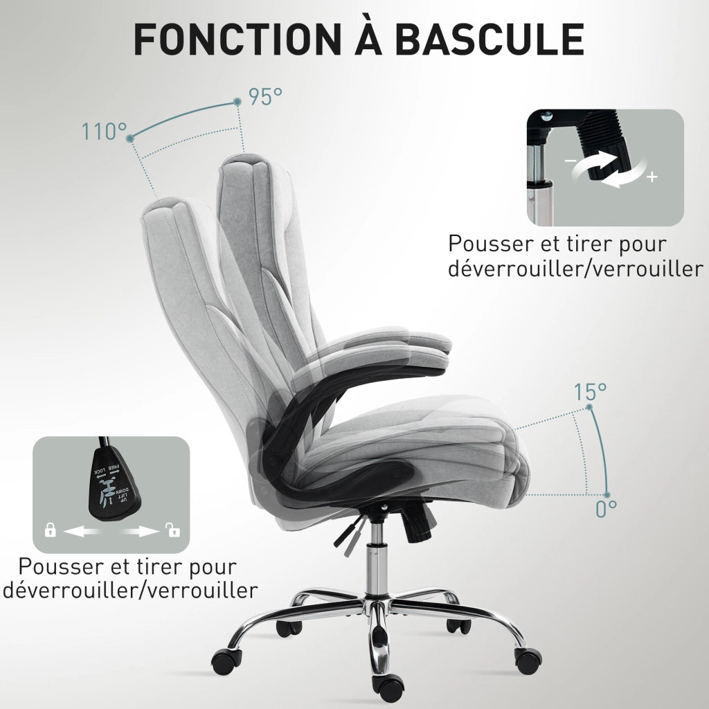 Sedia da ufficio ergonomica ¨C Minimal ¨C Grigio 70x70x114-122 cm