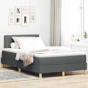 Letto a Sorgente LED Grigio scuro 120 x 190 cm Tessuto 3342423