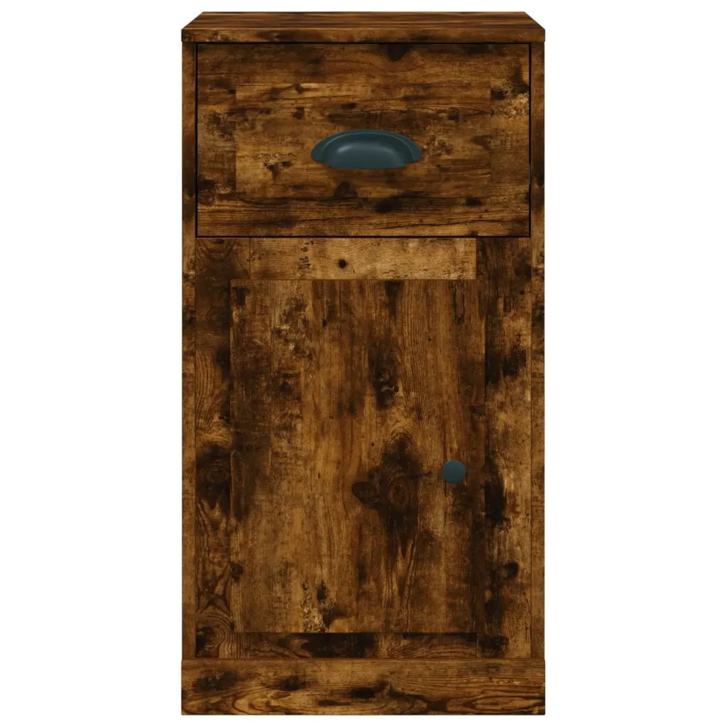 Mobiletto con Cassetto Rovere Fumo 40x50x75cm Legno Multistrato 816485