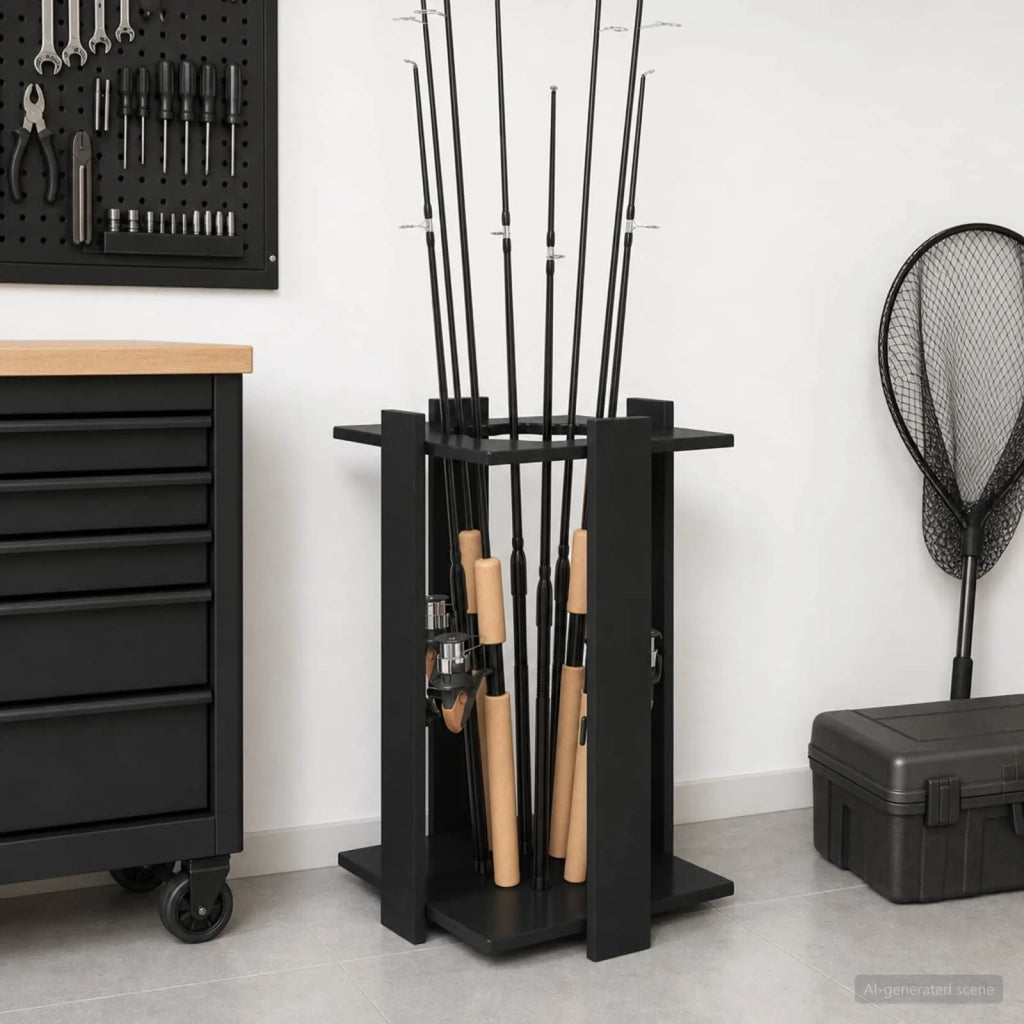 Supporto per stecche da biliardo Legno ingegnerizzato Nero 3429726