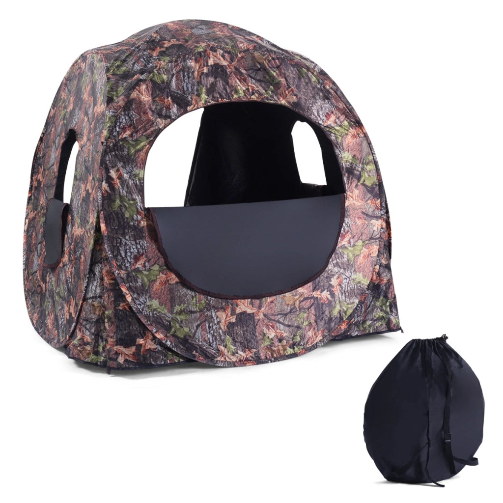 Tenda da caccia pieghevole per 3 persone, Tenda da caccia per cervi tacchini con telaio in acciaio borsa 152x163cm-Tende