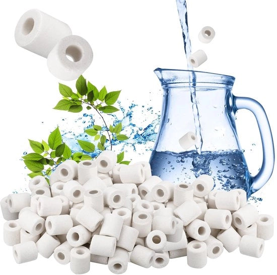 Kit di emergenza per filtro d'acqua con corone ceramica riciclabili - Filtra l'acqua da calcare - Rimuove cloro - Naturale calcio - Durevole e amichevole con l'ambiente