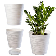 Vaso da fiori KADAX da 19 cm con coperchio e supporto, supporto per fiori in plastica