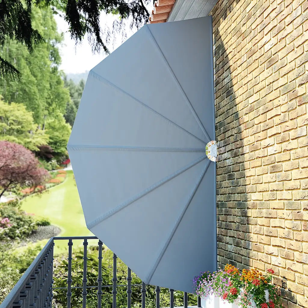 Tenda Laterale per Terrazza Pieghevole Grigio 200 cm 44576