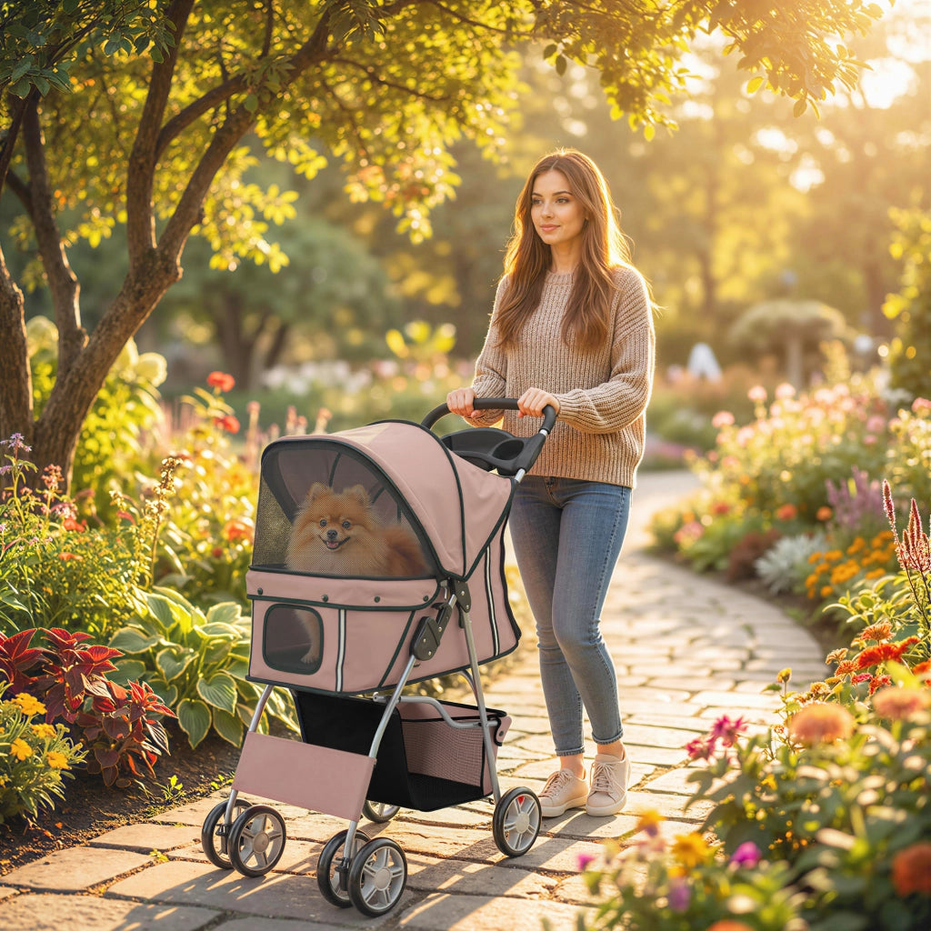 Cuscino Lavabile per Passeggino Cani ¨C Minimal ¨C Grigio