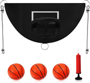 Trottola con Rete per Mini Basket - Materiale PVC - Dimensioni Rete 90x50 cm - Adatto per Uso Interno/Esterno - Incluse Mini Palle da Basket