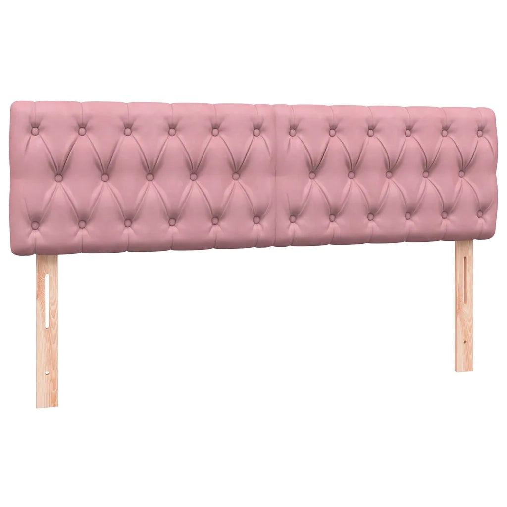 Giroletto a Molle con Materasso Rosa 140x220 cm in Velluto 3318410
