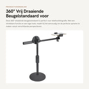 Supporto per Fotografia 360° Girevole - Manico per Fotocamera - Orecchino per Telefono - Supporto per Video Live - Braccio di Sorreggimento Riscattabile - Materiale Metallico - Adatto per Telefoni Cellulari da 5,3-10 cm - Trusso per Telefono