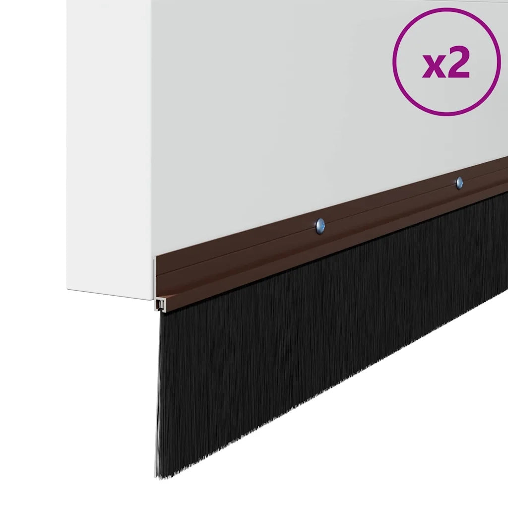 Spazzole per porte a vite 2 pz Marrone 100 cm CFW8681055