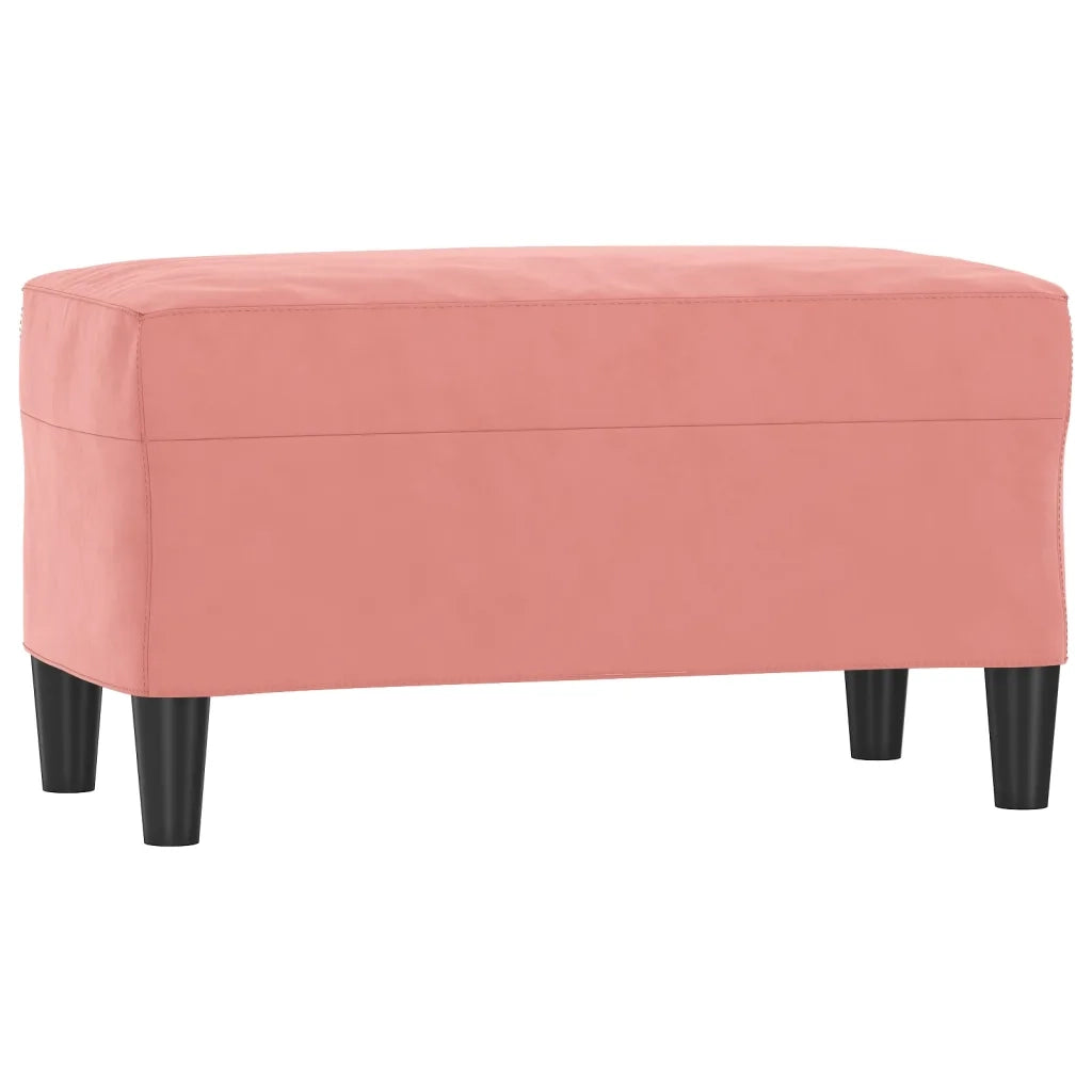 Panca Rosa 70x35x41 cm in Velluto 349400