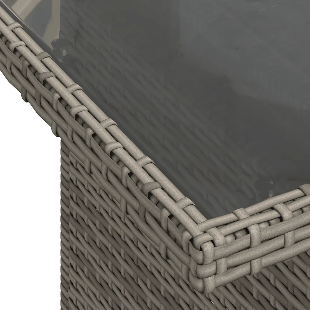 Set Divani da Giardino 5 pz con Cuscini Grigio in Polyrattan 3267251