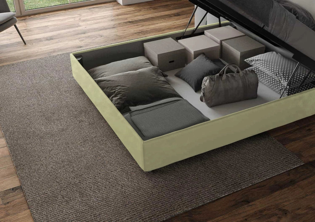 Letto Matrimoniale Francese 140x210 cm Senza Rete Mika Tè verde