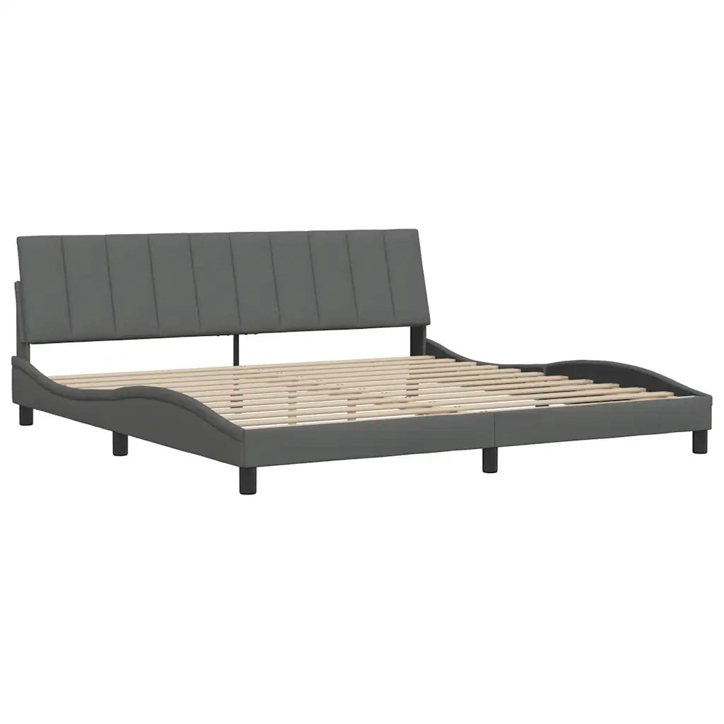 Giroletto senza Materasso Hanko Grigio Scuro 200x200 cm Tessuto 3310413