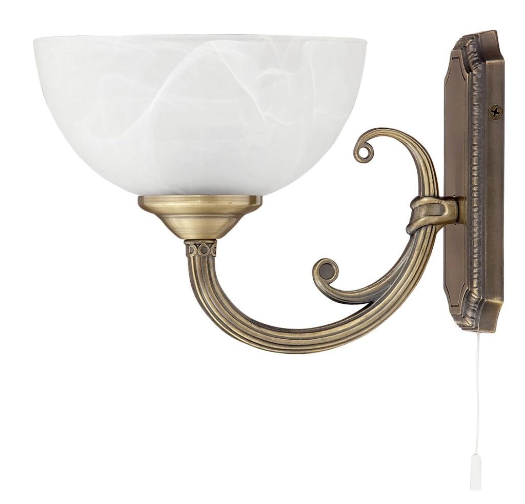 Applique classica Rabalux Marlene bruno E14 con interruttore