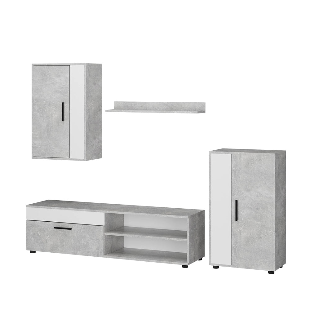 Vicco Parete attrezzata Calcestruzzo Set di 4