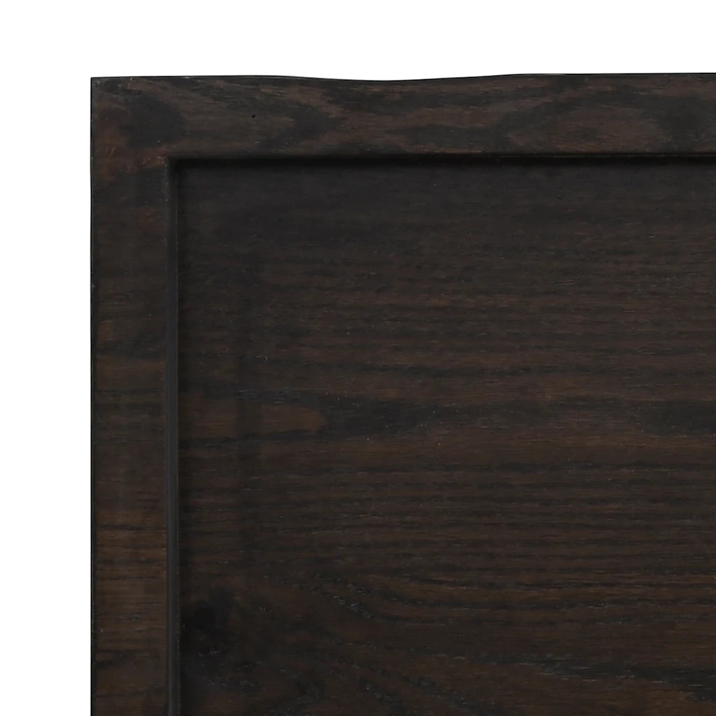 Ripiano Marrone Scuro 60x60x(2-6) cm Massello Rovere Trattato 363775