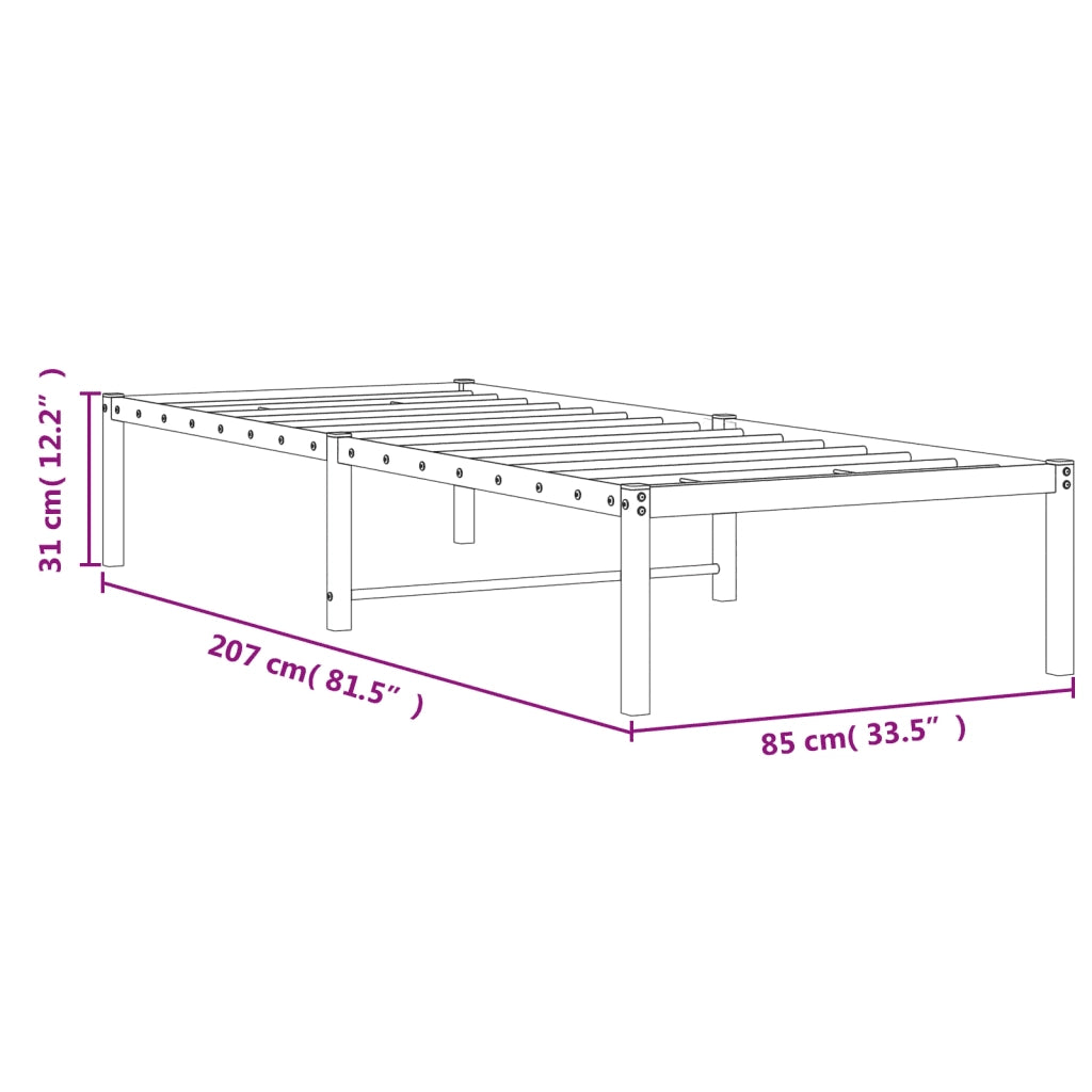 Giroletto in Metallo Nero 80x200 cm 373646