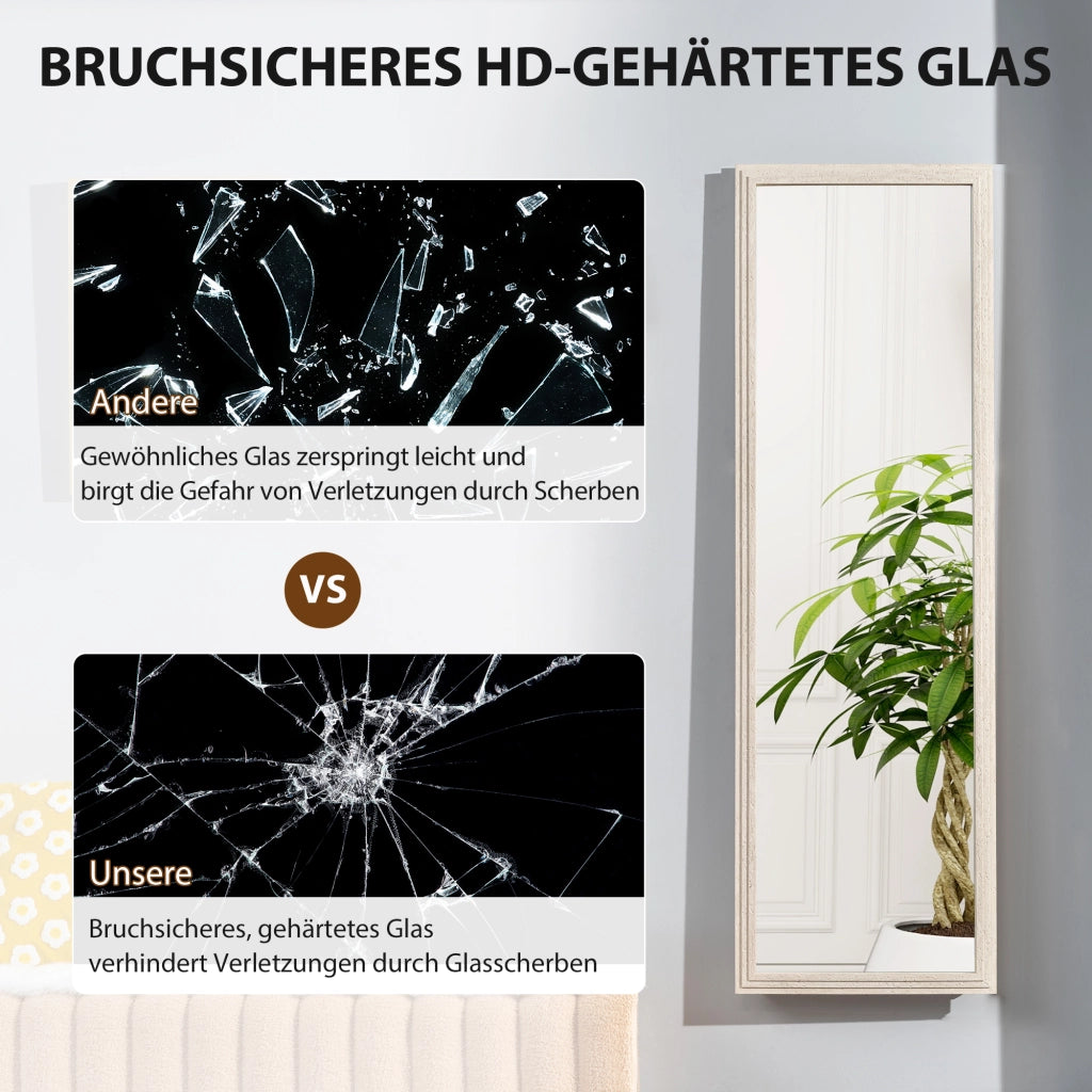 Specchio a Parete ¨C zephmum ¨C 160x50 cm Bianco